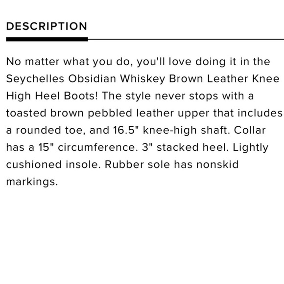 NWT Seychelles Obsidian Tall Heeled Knee High Boot COGNAC/WHISKEY - SIZE 8 - Picture 11 of 16